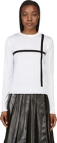 Thumbnail for your product : J.W.Anderson White & Black Velvet Cross Sweater