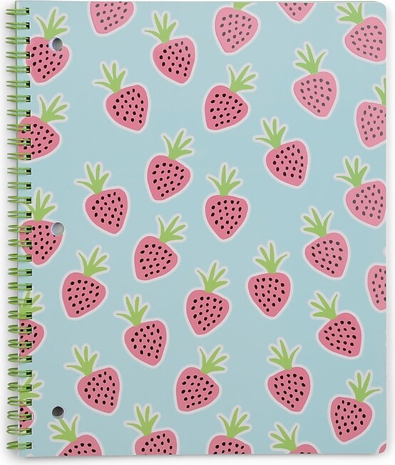 DesignWorks Ink Banana/Strawberry 1-Subject Notebooks, 8.5" x 10.5", Wide Ruled, 80 Sheets, Color chosen at random (TTWSA-114ST)