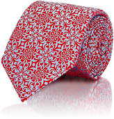 Thumbnail for your product : Barneys New York MEN'S FLORAL-DIAMOND-PATTERN NECKTIE-RED