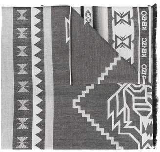 Kenzo Aztec print scarf