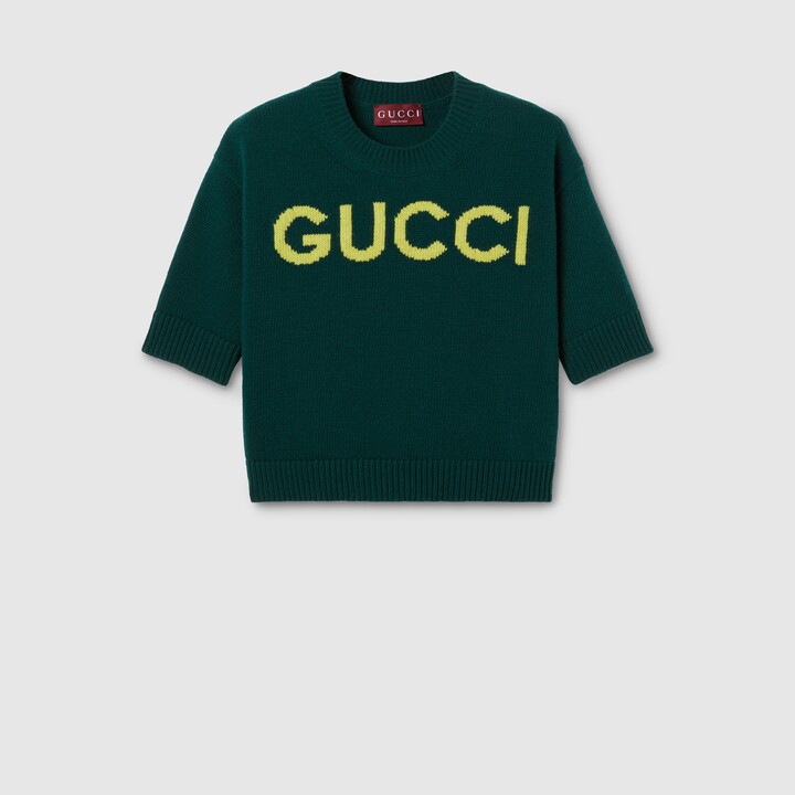Gucci Soft wool top with intarsia
