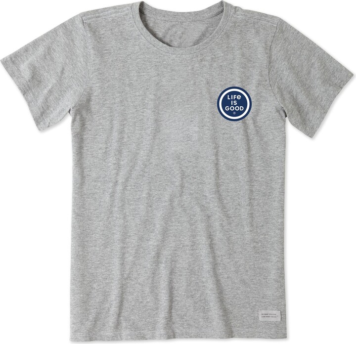 Life is Good Women's Heather Gray LIG Coin Stac Crusher Tee