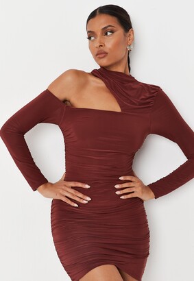 cacao slinky cross neck dress