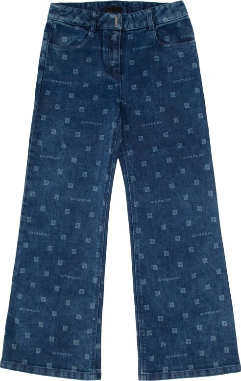 Givenchy Kids 4G Motif Wide-Leg Jeans ShopStyle