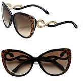 Thumbnail for your product : Roberto Cavalli Kurumba Glam Oversized Cat's-Eye Sunglasses/Black