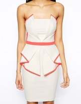 Thumbnail for your product : Forever Unique Structured Bandeau Dress with Origami Wrap