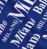 Thumbnail for your product : Balenciaga Oversized Jacquard-Knit Virgin Wool-Blend Sweater