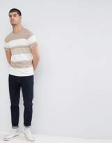 Thumbnail for your product : Selected T-Shirt With Block Stripe