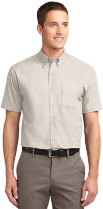 Port Authority Men's Tall Short Sleeve Easy Care Shirt 4XLT Stone/ Stone