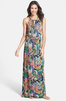 Thumbnail for your product : Laundry by Shelli Segal Front Keyhole Print Maxi Dress