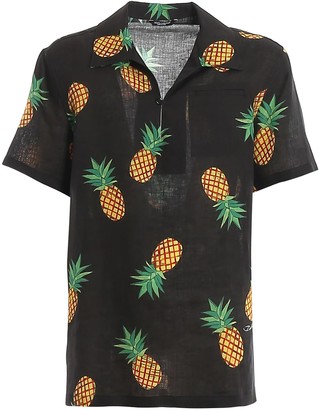 Dolce & Gabbana Bowling Shirt Pineapple Print