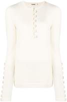 Thumbnail for your product : Jil Sander button detail fine knit sweater