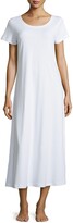 Thumbnail for your product : P Jamas Butterknit Short-Sleeve Long Gown