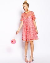 Thumbnail for your product : ASOS SALON Organza Sequin Oversize Dress