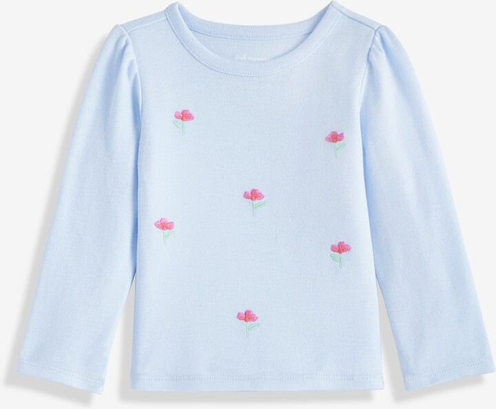 First Impressions Girls Toddler 2T-4T Long-Sleeve Embroidered Flowers T-Shirt, Macy's Exclusive