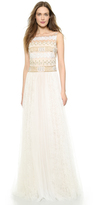 Thumbnail for your product : Marchesa Notte Beaded Pleat Gown