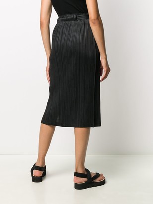 Pleats Please Issey Miyake Belted Micro-Pleated Skirt