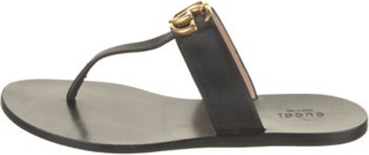 Gucci Leather Slides Black Double G Logo Includes Box & Dust Bag Unfortunately, due to restrictions, this item may not be eligible for shipping in all areas.