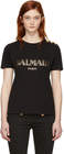 balmain black logo tshirt
