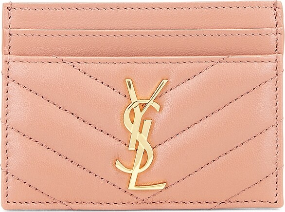 Saint Laurent Card Case in Coral