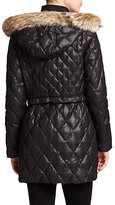 Thumbnail for your product : Andrew Marc New York 713 Andrew Marc Ava Fur-Trim Quilted Coat