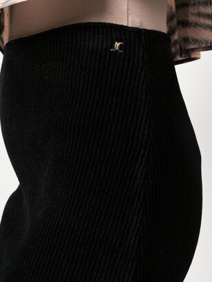 Just Cavalli Asymmetric Ribbed Jersey Skirt