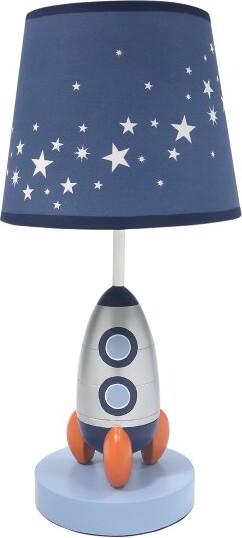 Lambs & Ivy Lambs&IvyMilkyWayBlue/SilverRocketShipNurseryLampwithShade&Bulb