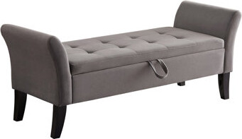 51.5" Bed Bench with Storage Velvet