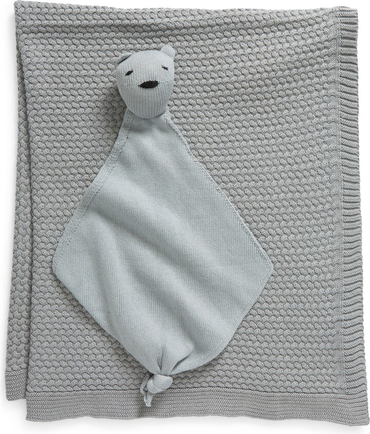 Pink Lemonade Bunny Organic Cotton Baby Blanket & Bear Lovey Set