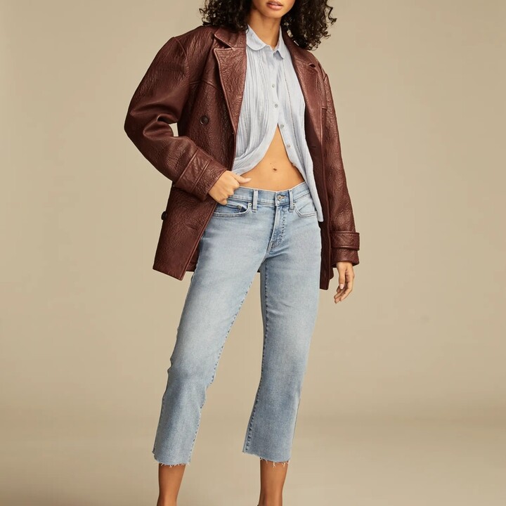 Lucky Brand 90S Loose Crop Women's Pants Denim Cropped Jeans in