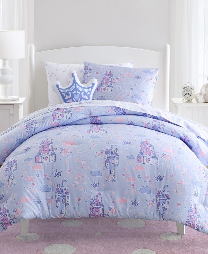 Laura Ashley Star Castle Microfiber 3 Piece Comforter Set, Twin - Lilac,  Purple - ShopStyle