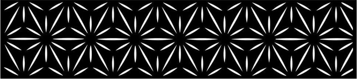 OUTDECO Stars 16 in. x 72 in. Galvanized Black Steel Decorative Screen Panel Wall and Fence Extension Privacy Panel