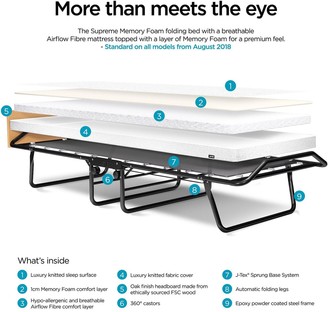 Jay-Be Supreme Automatic Folding Bed With Memory Foam Mattress