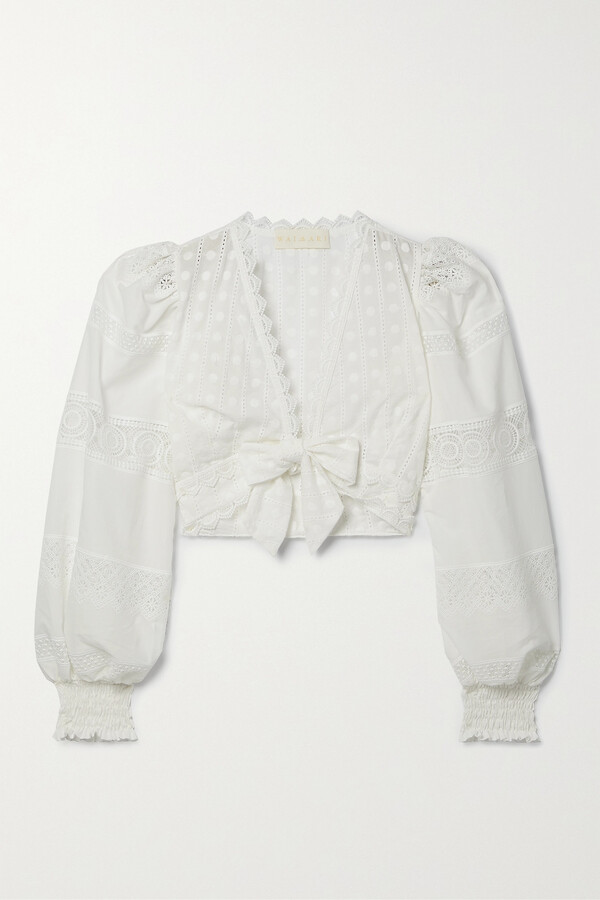 Ameri VINTAGE - Ameri♡ COMBINATION LACE TOP Ameri（アメリ）の「COMBINATION LACE TOP（Tシャツ/カットソー