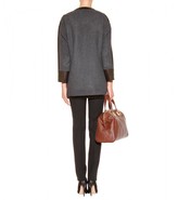 Thumbnail for your product : Etro Leather-trimmed wool coat