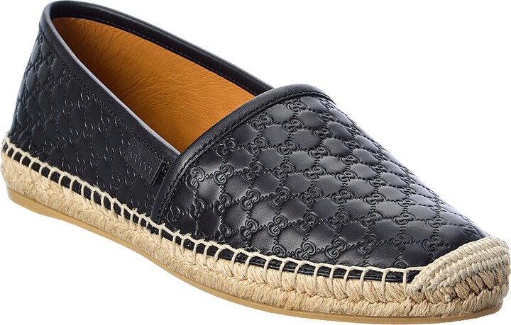 Gucci Gg Leather Espadrille - ShopStyle