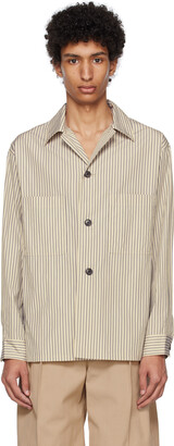Lemaire Beige Striped Shirt