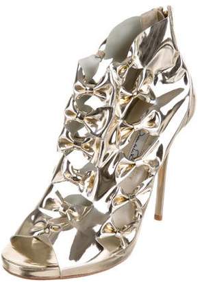 Oscar de la Renta Bow Embellished Caged Sandals
