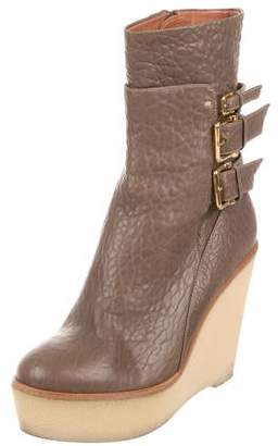 Derek Lam Leather Wedge Boots gold Leather Wedge Boots