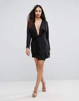 Thumbnail for your product : Club L Plunge Front Twist Mini Dress