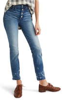 Thumbnail for your product : Madewell Distressed Button Front High Waist Slim Straight Jeans