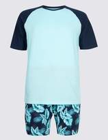 Thumbnail for your product : Marks and Spencer Pure Cotton Printed Pyjama Shorts Set