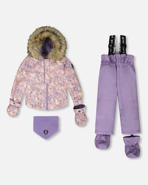 Deux Par Deux DeuxparDeuxGirlTwo-PieceBabyPlaySnowsuitPurpleGray-18Months