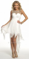 Thumbnail for your product : Dave and Johnny Hi-Lo Carwash Dress with Jeweled Neck Prom Dresses