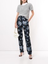 Thumbnail for your product : DELPOZO Floral Jacquard Straight-Leg Trousers