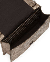 Thumbnail for your product : Halston Crinkled Metallic Crossbody Bag, Crushed Gold
