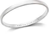 Thumbnail for your product : Kate Spade Silver-Tone and#034;Find The Silver Liningand#034; Message Bangle Bracelet