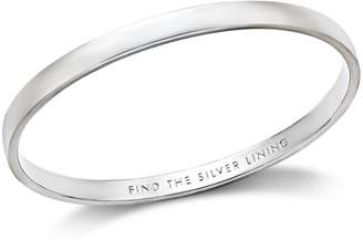 Kate Spade Silver-Tone and#034;Find The Silver Liningand#034; Message Bangle Bracelet