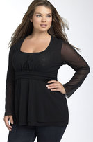 Thumbnail for your product : Sweet Pea Banded Empire Mesh Top (Plus)