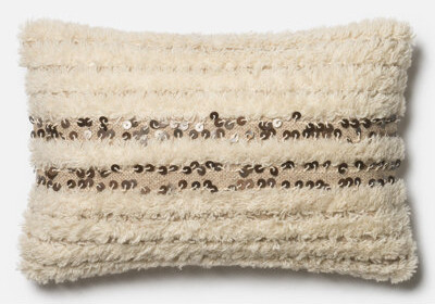 Loloi Rugs Down Striped Lumbar Pillow